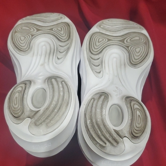 Adidas AdiFOM Q White and Gray Athletic Shoes with Futuristic Design
